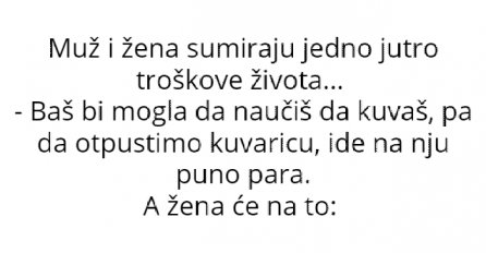 VIC : Muž i žena sumiraju jedno jutro troškove života...