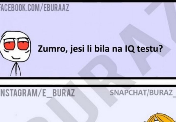 Zumro, jesi li bila na IQ testu?