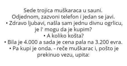 VIC : Sede trojica muškaraca u sauni.