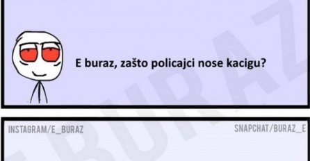 E buraz, zašto policajci nose kacigu?