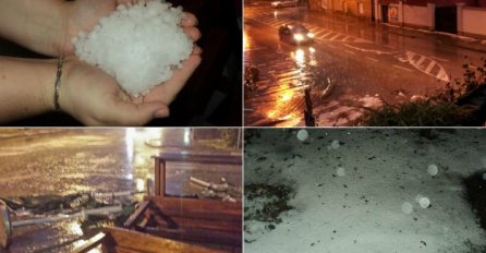 NEVRIJEME U HRVATSKOJ: Padala tuča veličine lješnjaka, čistili je lopatama