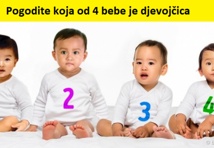 Psihološki test: Pogodite koja od 4 bebe je djevojčica, odgovor puno otkriva o vama, NAMA JE POGODILO!