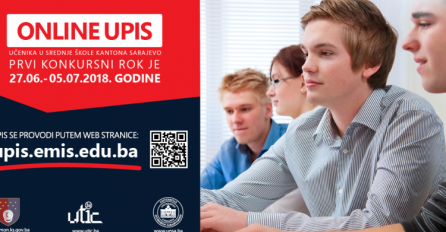 Kanton Sarajevo - Počeo online upis u prve razrede srednjih škola