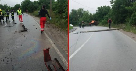 SAOBRAĆAJNA NESREĆA U SRBIJI: Sudar kamiona i automobila 