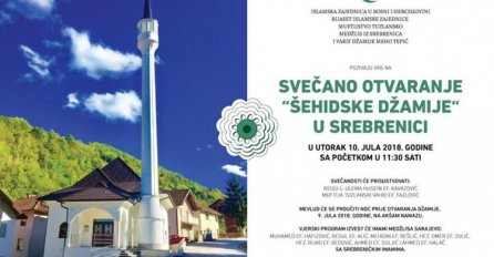 Svečano otvaranje "Šehidske džamije" u Srebrenici 10. jula