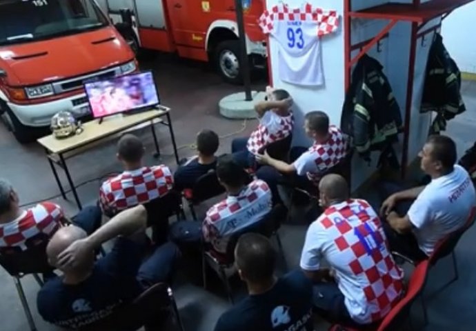 CIJELI SVIJET BRUJI O OVOME: Pogledajte reakciju hrvatskih vatrogasaca na zvuk alarma u trenutku ključnog penala (VIDEO)