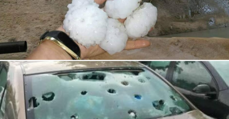 Snažno nevrijeme u BiH: Padao grad veličine teniske loptice, polupao stakla na automobilima