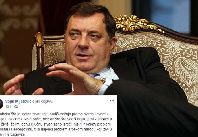 Mijatović poručio Dodiku: "Spreman si na sve samo da odbraniš ukradene milione. Upravo zbog toga ti danas moram sve ovo napisati''