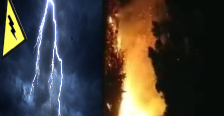 Veliko nevrijeme u Hrvatskoj: Munje zapalile groblje, padala tuča veličine šljive (VIDEO)