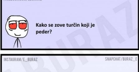 Kako se zove turčin koji je peder?