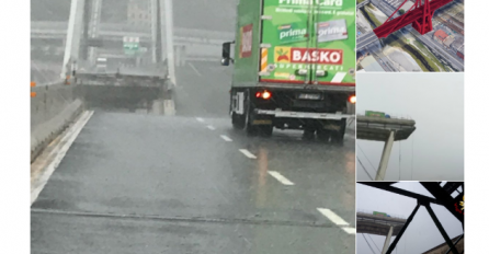 Snimljen čovjek kako zaustavlja kamion na rubu urušenog mosta, a onda se dešava katastrofa