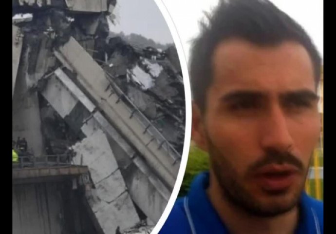 ITALIJANSKI GOLMAN SE SURVAO SA MOSTA U GENOVI:  Pao je sa 30 metara visine - "Čudo je da sam uopšte živ"  (VIDEO)