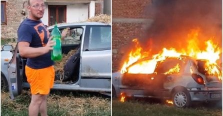 IZREVOLTIRAN AUTO NAPUNIO SIJENOM, PA POLIO BENZINOM I ZAPALIO: Razlog je nevjerovatan! (VIDEO)