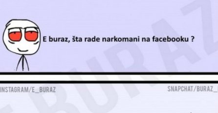 E buraz, šta rade narkomani na facebooku ?