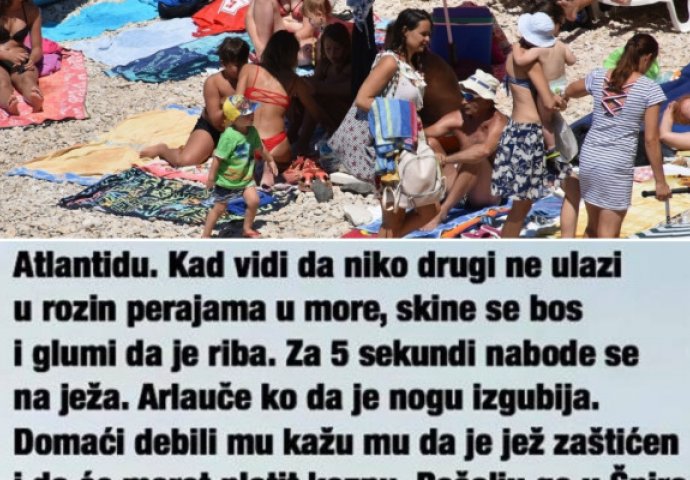 CIJELA HRVATSKA PLAČE OD SMIJEHA, DALMATINCI SPRDAJU TURISTE: 'Kad se nabode na ježa, arlauče k'o da je nogu izgubija'