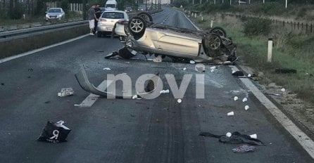 Nesreća na brzoj cesti kod Blažuja: Auto završilo na krovu, jedna osoba povrijeđena