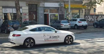 SRBIN POLUDIO ZBOG GARANCIJE, PA OVO NAPISAO NA SVOM MERCEDESU: Tek zbog natpisa na haubi region pada od smijeha 