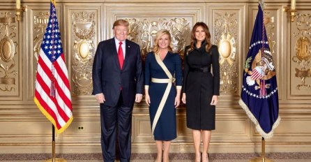 Evo KOLIKO KOŠTA haljina koju je Kolinda nosila na fotografiji s Trumpom u Melanijom: CIJENA ĆE VAS IZBEZUMITI!