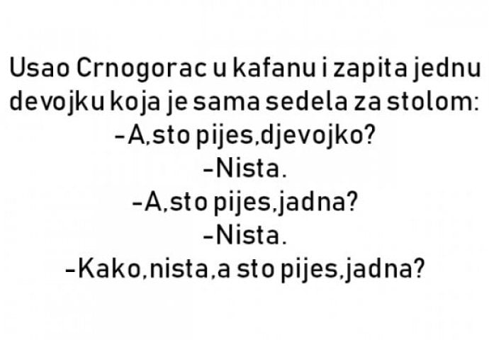 VIC : Crnogorac u kafani