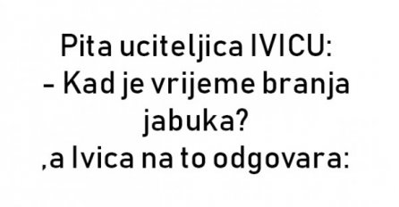 VIC : Vrijeme branja jabuka