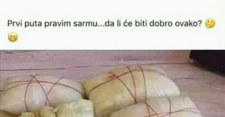 MLADA DOMAĆICA JE PRVI PUT SMOTALA SARMU, PA PITALA INTERNET ZA SAVJET: Ljudi popadali od smijeha kad su ih vidjeli (FOTO)