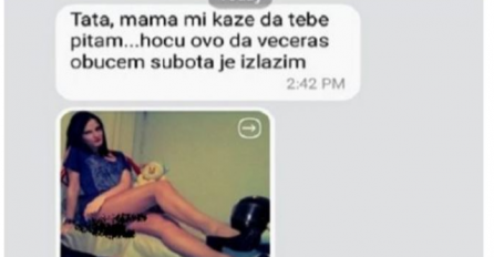 NIČIJI TATA NIJE OVAKAV: Kćerka se potpuno razočarala nakon ove poruke 