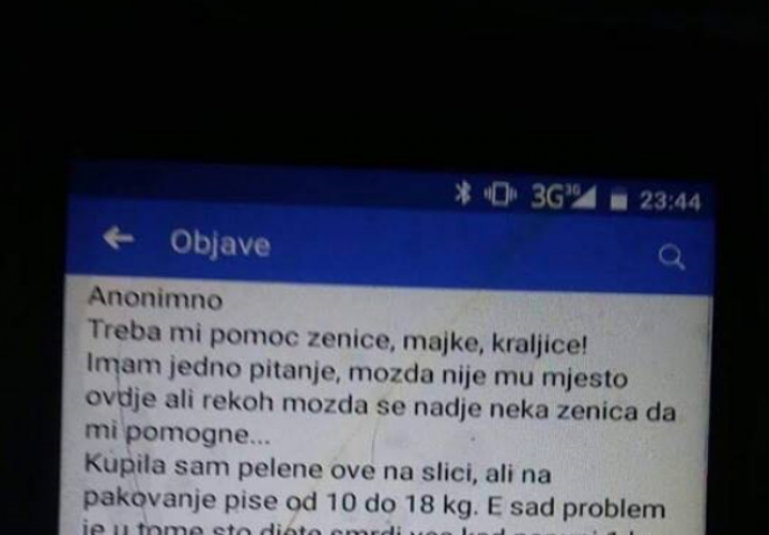 MAJKA JE PITALA ZA SAVJET NA INTERNETU: Ljudi plaču od smijeha kada ovo vide! 