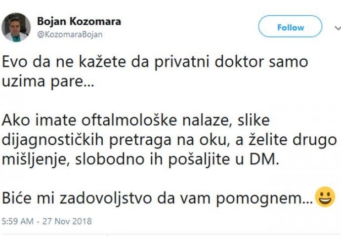 O POTEZU MLADOG LJEKARA BRUJI REGION: Banjalučanin oduševio objavom na Twitteru, sada ga neprestano ZATRPAVAJU PORUKAMA!