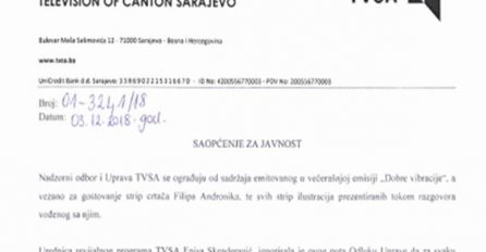 TVSA ponovo u centru pažnje: Uprava kritikuje urednicu zbog gosta i spornih karikatura
