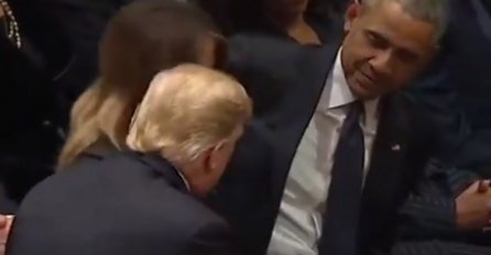 OVO JE BILO NEUGODNO: Pogledajte šta je Trump uradio na ispraćaju Georgea H. W. Busha (VIDEO)