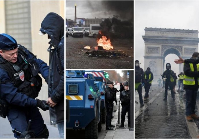 ALARMANTNO STANJE U PARIZU, GRAD POD OPSADOM: Lokve krvi po ulicama! Demonstranti kamenicama gađaju policiju koja ih zasipa suzavcem!