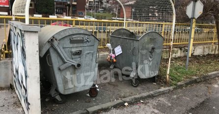Dirljiv gest: Evo šta je osvanulo na KONTENJERU u Tuzli (FOTO)