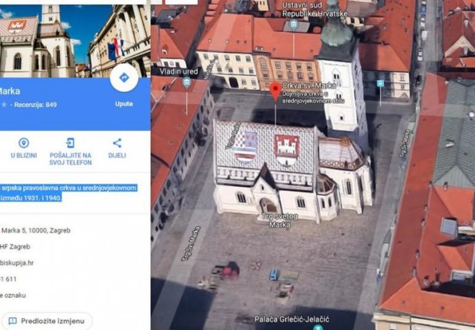HRVATI NA NOGAMA, USRED ZAGREBA SRPSKA PRAVOSLAVNA CRKVA: "Odmah to mijenjajte"