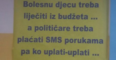 PETICIJA U TUZLI: "Djecu liječiti iz budžeta, političare plaćati SMS-om"