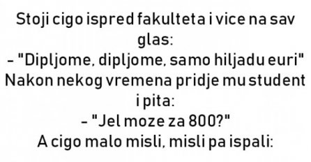 VIC : Cigo prodaje dipljome