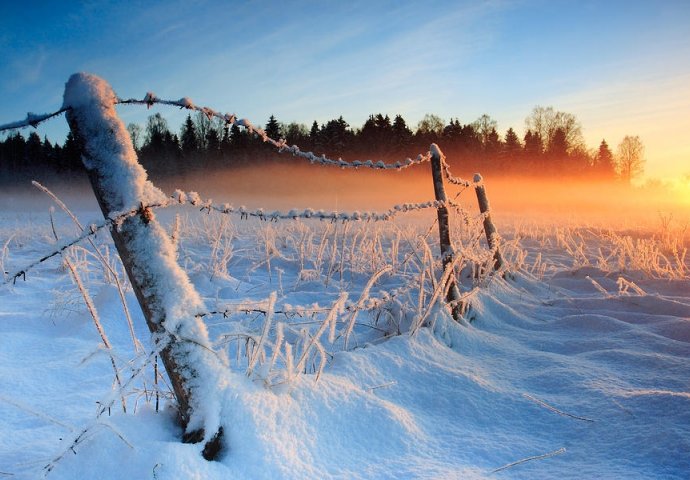 Vremenska prognoza: U Sarajevu u 7.00 sati minus 9, u Bihaću plus 9 stepeni, danas sunčano