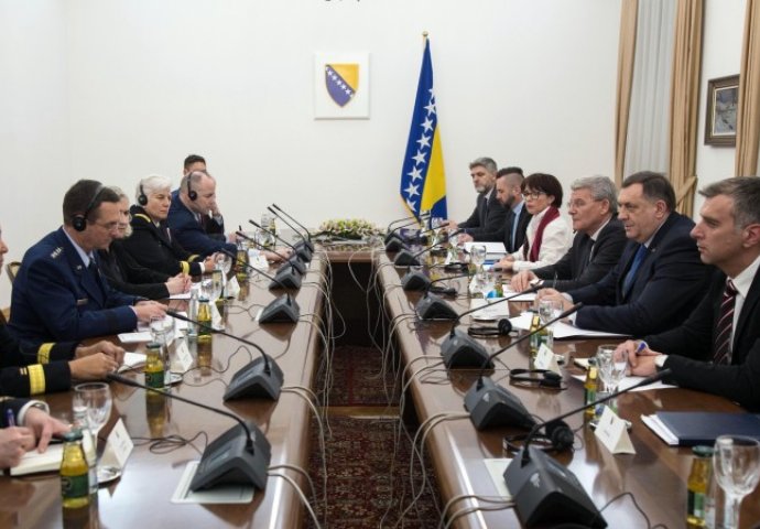 Dodik i Džaferović primili delegaciju Biroa Nacionalne garde SAD