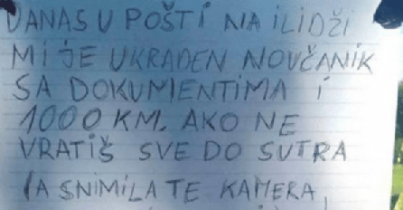 SARAJLIJI NEKO UKRAO NOVČANIK SA 1000 KM: Njegova poruka je nasmijala cijeli Balkan, NIŠTA LUĐE NISTE VIDJELI! (FOTO)