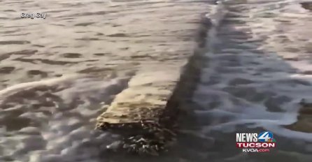 MORE IZBACILO DŽINOVSKI ZNAK NA OBALU, VJERNICI SE POČELI OKUPLJATI: Panika među mještanima, ŠTA OVO ZNAČI?! (VIDEO)