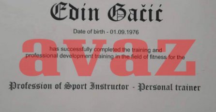 EDIN GAČIĆ JE FIZIČKI SPREMAN ZA IZAZOVE, IMA CERTIFIKAT ZA LIČNOG TRENERA: Evo ko mu je dao diplomu, NISU MOGLI NI SLUTITI!