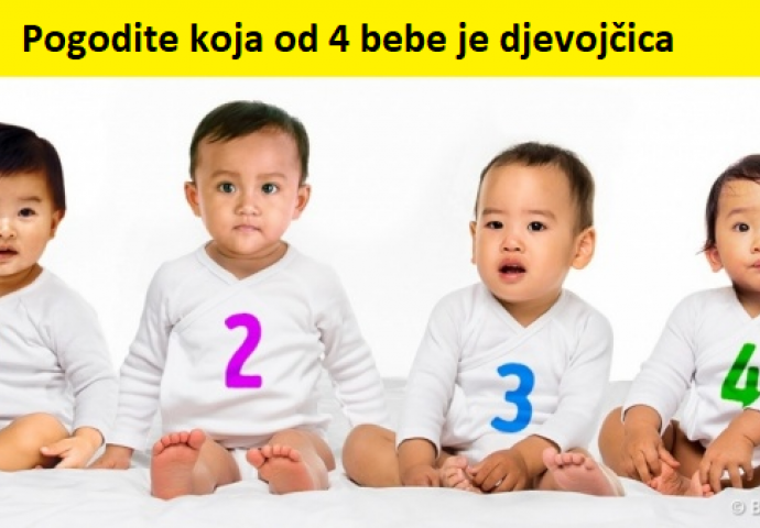 PSIHOLOŠKI TEST: Pogodite koja od 4 bebe je djevojčica, odgovor puno otkriva o vama, NAMA JE POGODILO!