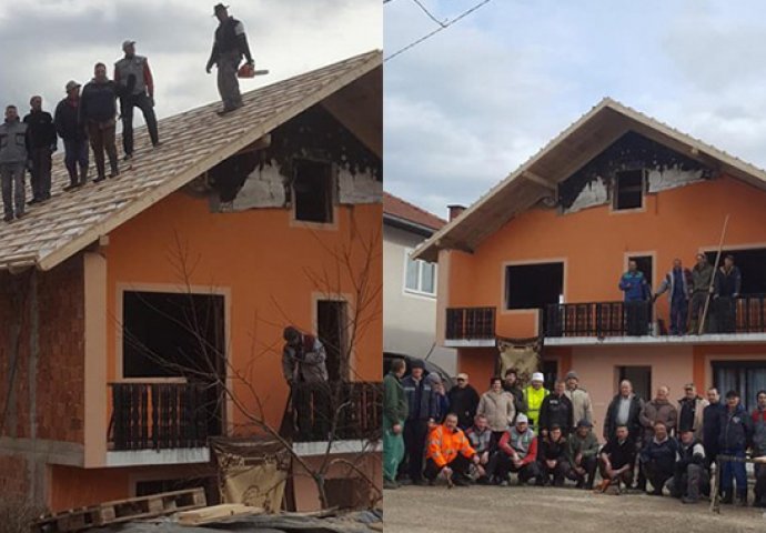 I OVO JE BIH: Komšije nakon požara porodici izgradile novi krov