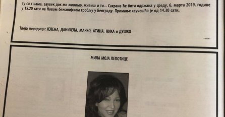 OBJAVLJENA UMRLICA JELENINE MAJKE: Pogledajte šta je Duško napisao u novinama, OD OVIH RIJEČI ĆETE SE NAJEŽITI! (FOTO)