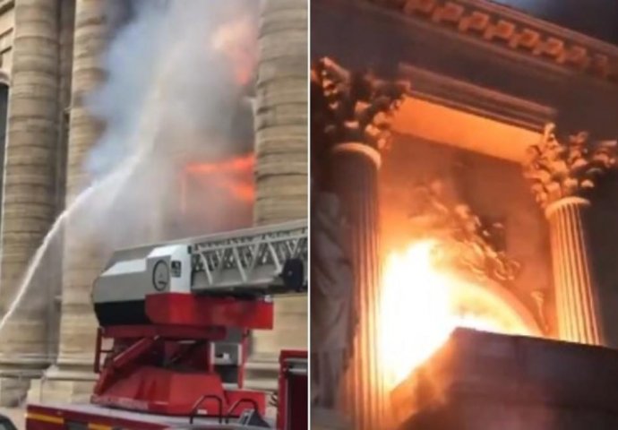 UŽAS! GORI CRKVA: Vatra kulja na sve strane, ljudi su unutra, vatrogasci gase požar (VIDEO)