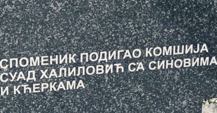 I TO JE BOSNA I HERCEGOVINA: Suad iz Tuzle podigao spomenik komšiji Slavku