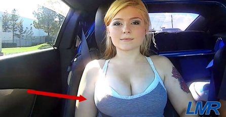 OBDARENA PLAVUŠA SJELA U AUTOMOBIL SA 1200 KONJA: A onda je šofer DODAO GAS, ovaj prizor NIJE ZA MALOLJETNE!  (VIDEO)