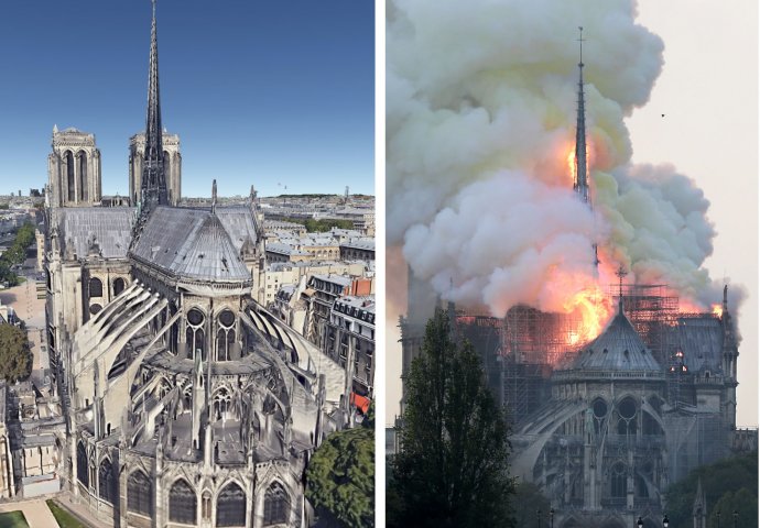 Notre Dame: Počeli radovi na postavljanju improviziranog krova