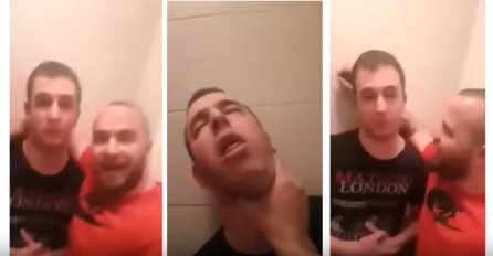 SKANDAL TRESE REPUBLIKU SRPSKU: Objavljen snimak kako čovjek blizak Dodiku i vođa "Lešinara" u WC-u BRUTALNO TUČE KONOBARA! 