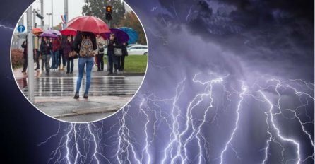 PRIPREMITE SE! Stiže žestoko nevrijeme: Olujni udari vjetra nose sve pred sobom, ceste pod vodom, grad zahvatila jaka grmljavina, a najgore tek dolazi