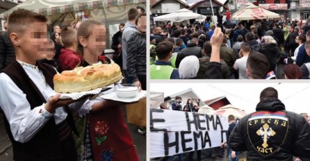 SRAMNO! PROVOKACIJE ISPRED PEKARE VLASNIKA ALBANCA U BEOGRADU NE PRESTAJU! Ispred pekare Albanca dijelili slavski kolač i so